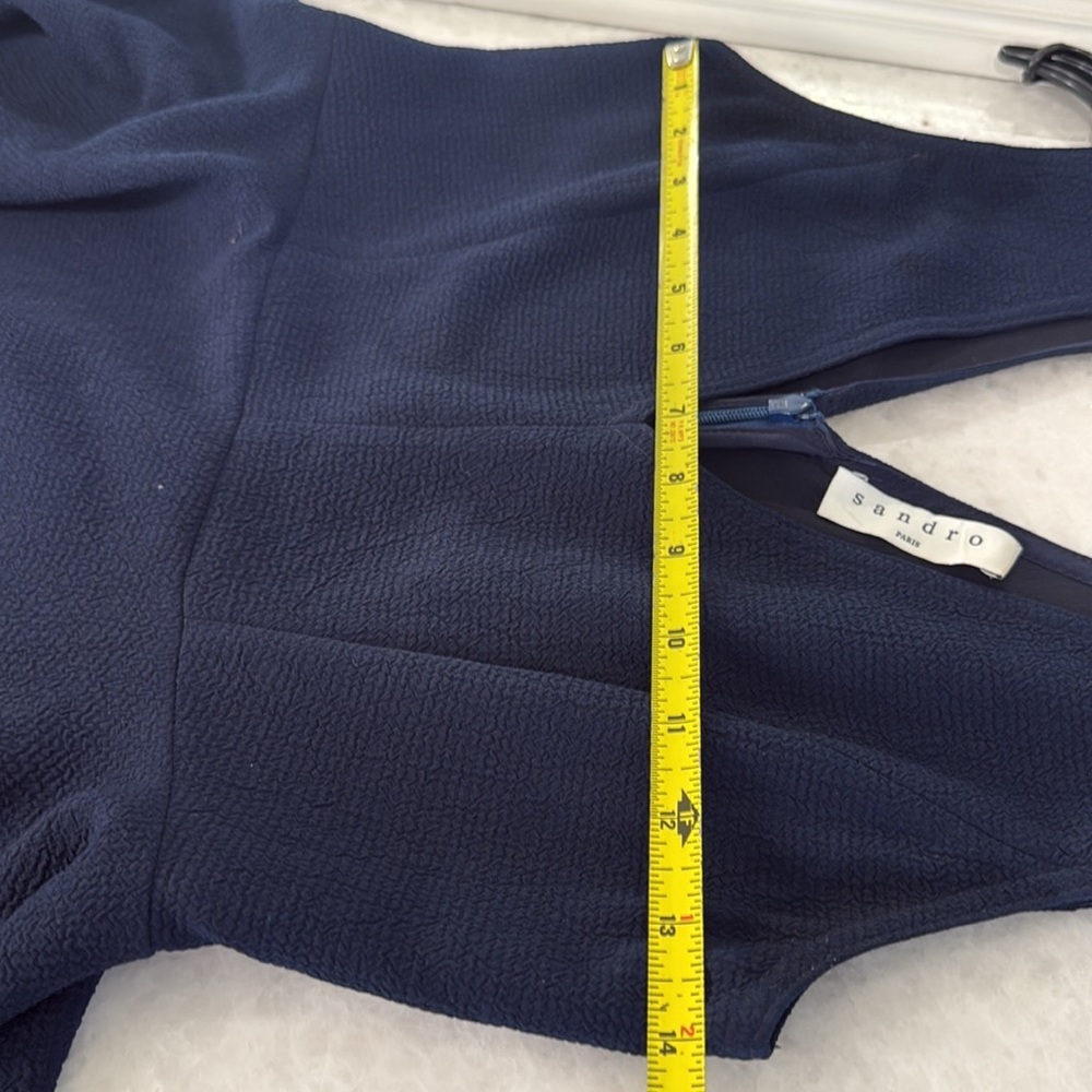 Sandro Elegant Navy Backless Dress size 1 - Picture 7 of 7